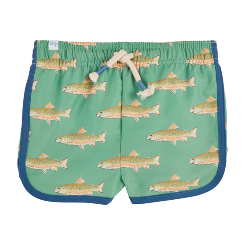 Fish Print Swim Trunks