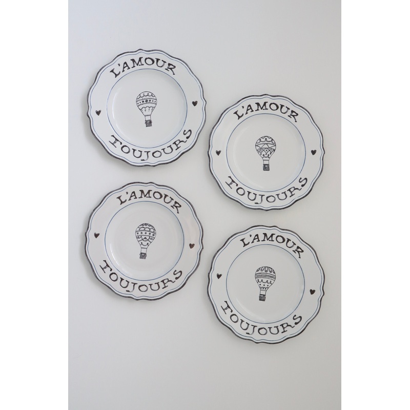 Juliska L’Amour Toujour Desert/Salad Plat4s Set of 4