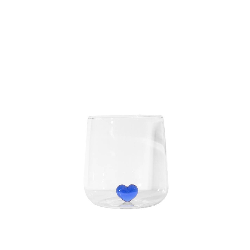 L’amour Glass With Blue Love Heart