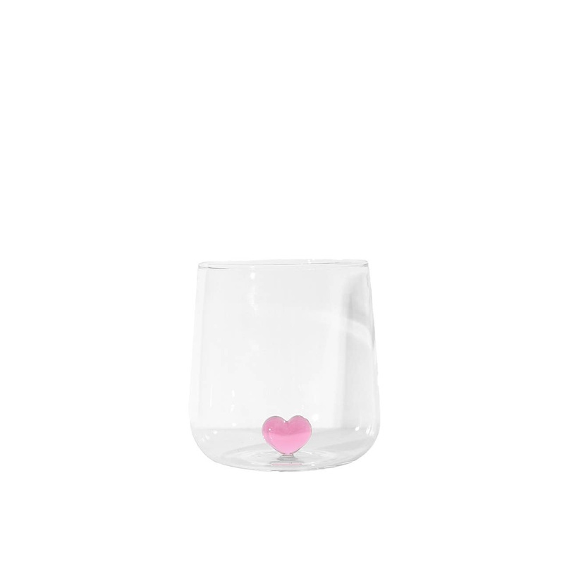 L’amour Glass With Pink Love Heart