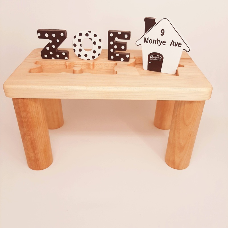 Personalized Puzzle Name Bench (Uper Case + 1 sign )