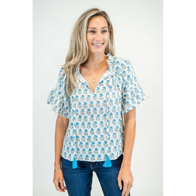 Victoria Dunn Bristol Blouse Cabana Blue