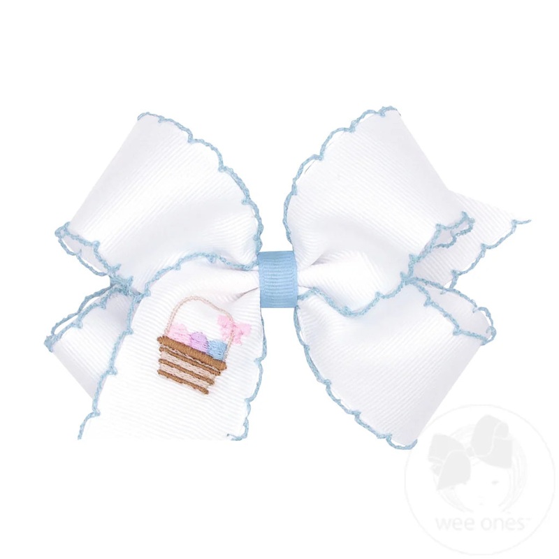 Wee Ones Medium Easter Basket Grosgrain Bow