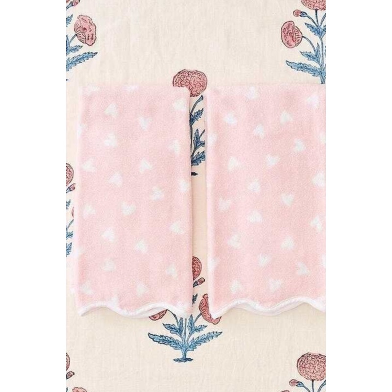 Weezie Scallop Heart Hand Towels Set of Two