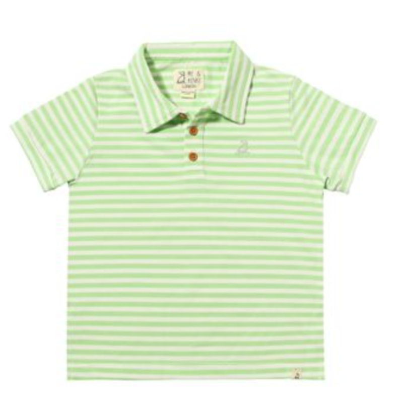 Anchor Polo Lime Cream Stripe