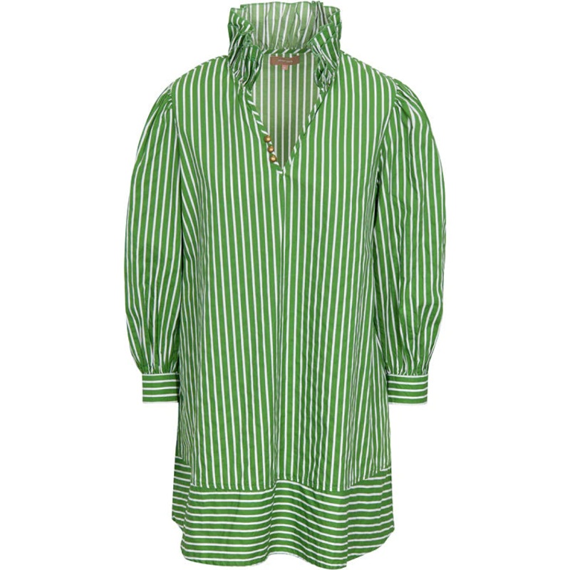 Long Sleeve Elephant Dress Green by Kate Leigh