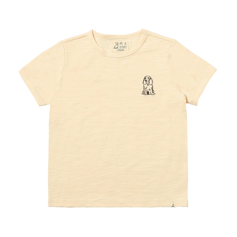 Marine Cream Henry DOg Embroidered Tee