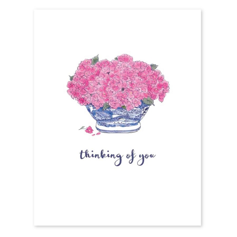 THINKING OF YOU PINK GINGER GREETING CARD