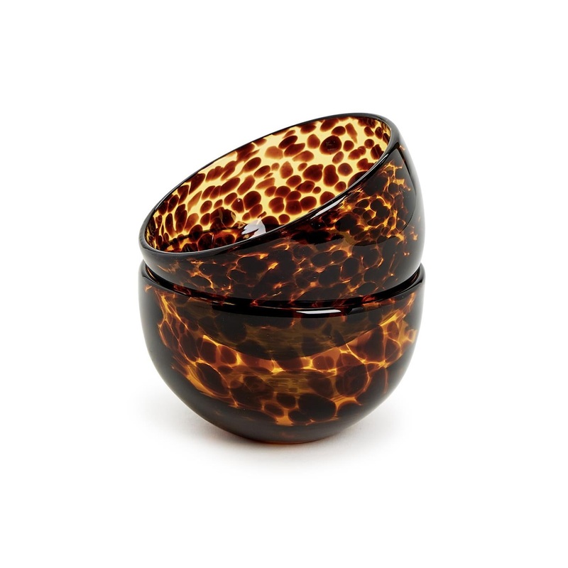 Tortoise Print Tidbit Bowls Set