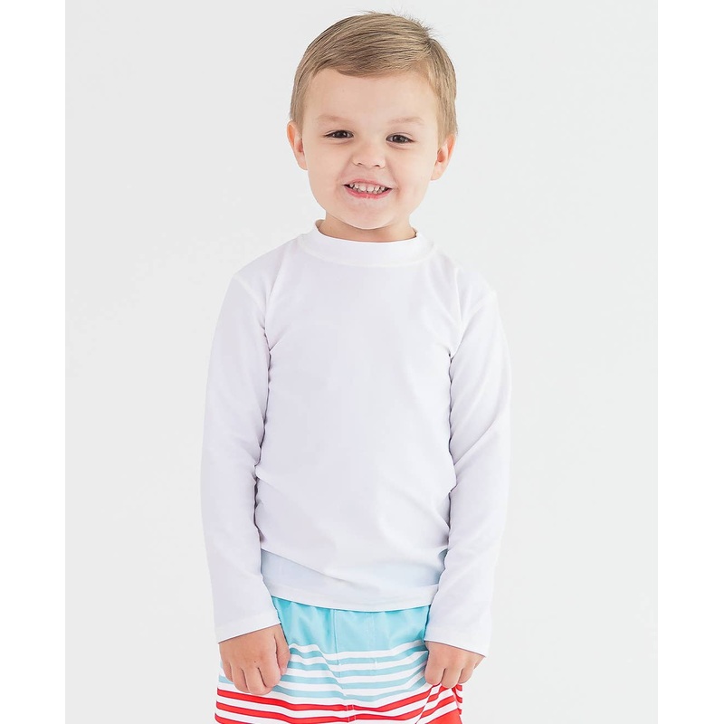 White Long Sleeve Rash Guard