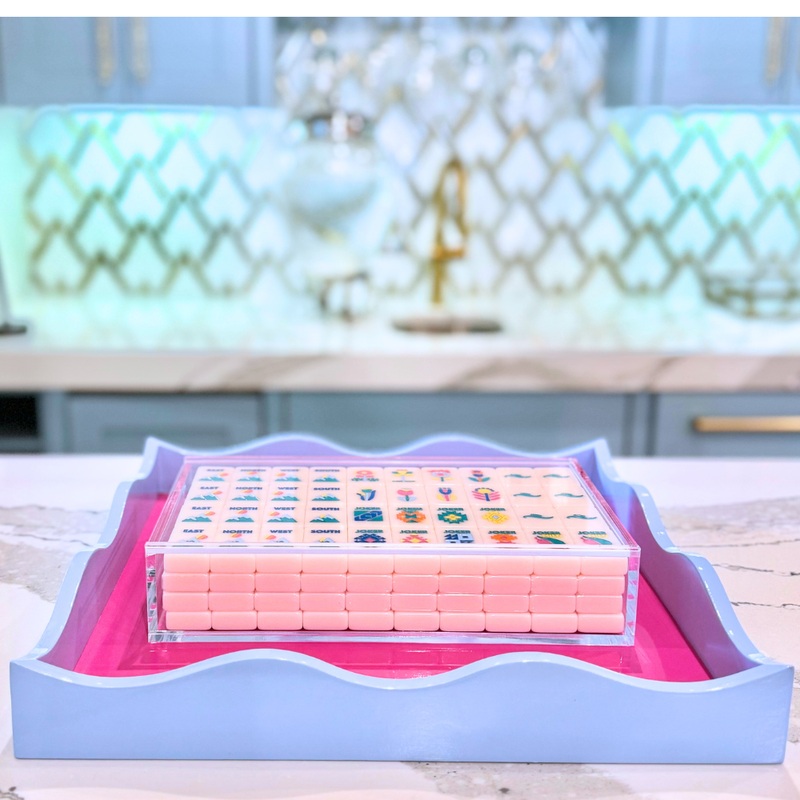 Mahjong Acrylic Display Box (Clear)  |  Sliding Lid  |  For Tile Size 1.45 x 1 x 0.4