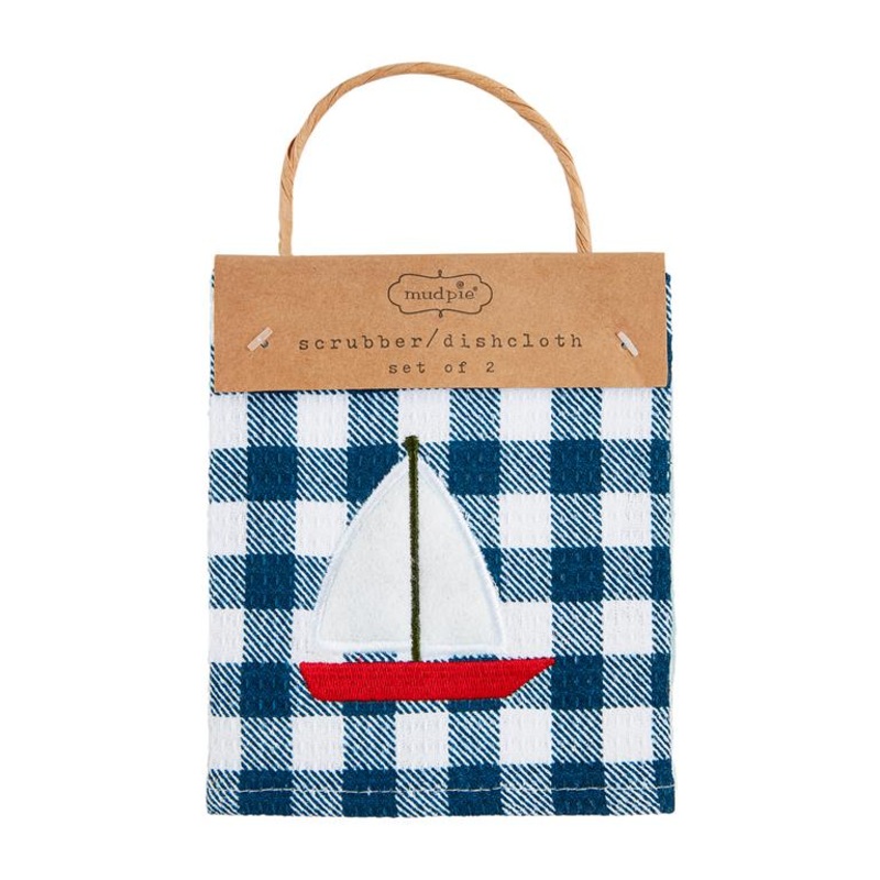 Sailboat & Chair Scrub Towel Set