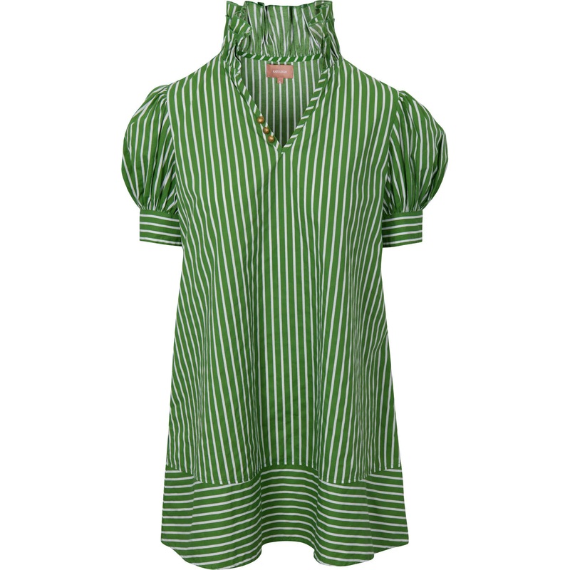 Elephant Dress Short Sleeve Green by Kate Leigh
