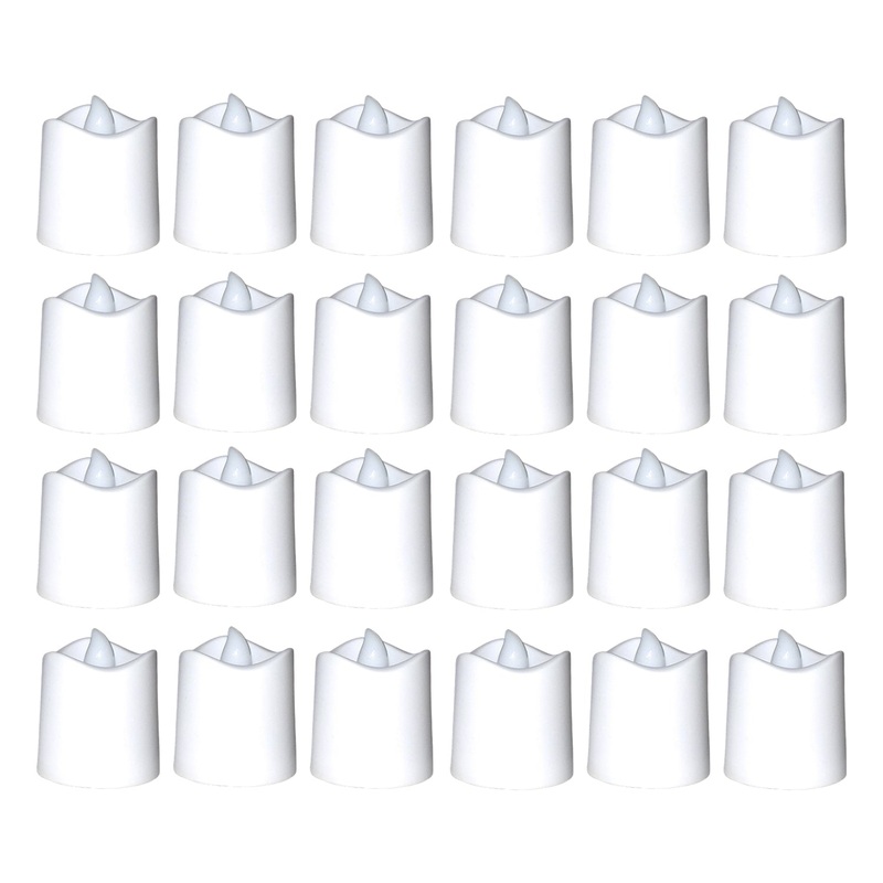 Festival Decorative – LED Tealight Candles (White, 24 Pcs)