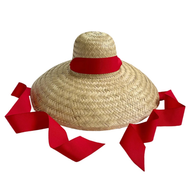 Geranium Sun Hat Long Grosgrain Ribbon