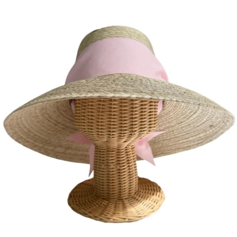 Wildflower Sun Hat – Light Pink Wide & Short Grosgrain Ribbon