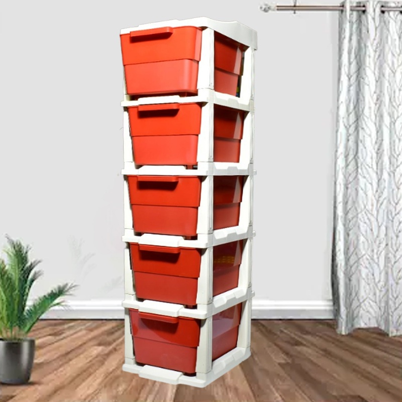 Multi-Purpose Anti-Slip 5 Layer Modular Drawer Storage System
