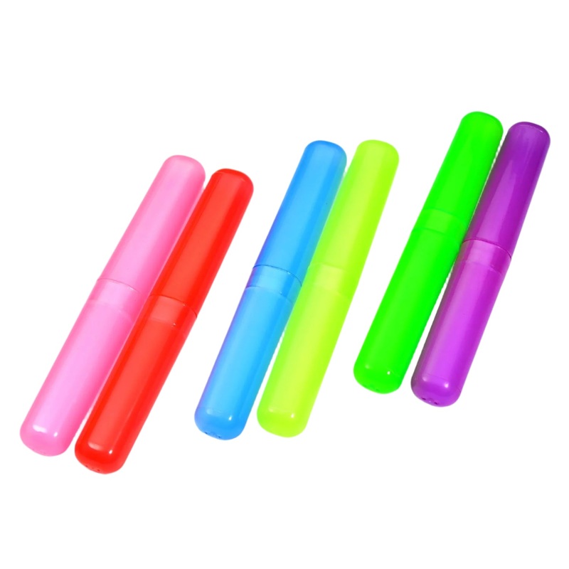 Plastic Toothbrush Covers – 6pc Anti-Bacterial Travel Protectors for Oral Care