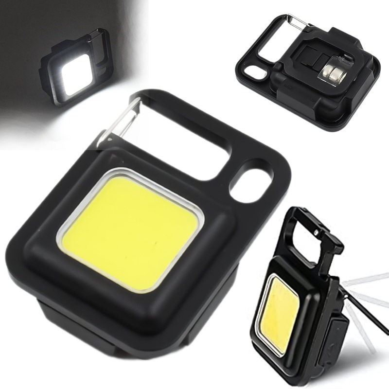 LED Battery Operated Keychain Flashlight withFolding Bracket Bottle Opener (1 Pc)