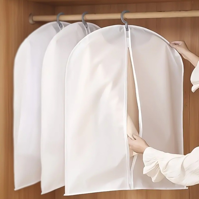 Foldable Non Woven Men’s Coat Blazer Suit Cover (8060 CM / 1 Pc / White Side Chain Suit Cover)