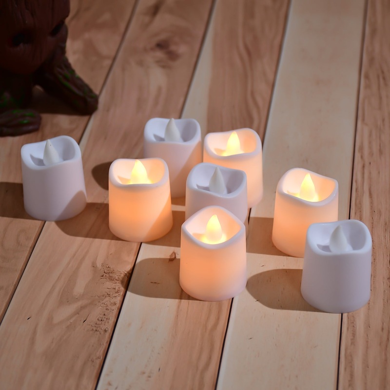 Flameless LED Tealights, Smokeless Plastic Decorative Candles – LED Tea Light Candle For Home Decoration (Pack Of 24)