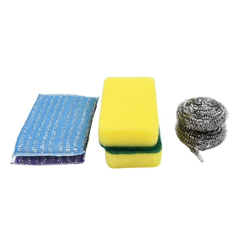 Microfiber Kitchen Cleaning Set – 6-Piece Sponge & Scouring Pad Collection