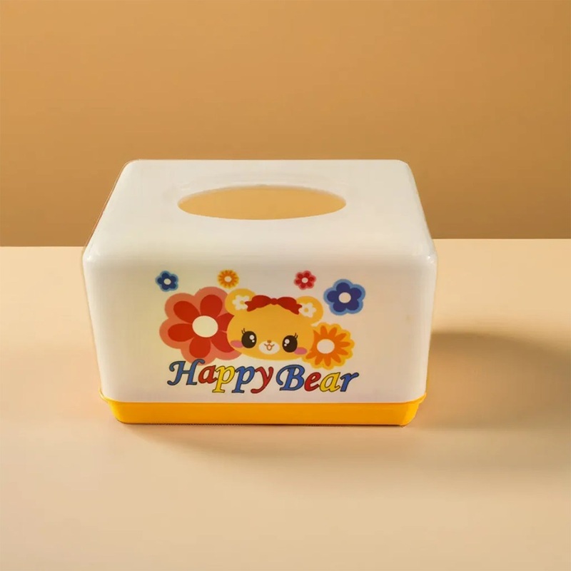 Modern Plastic Tissue Paper Holder & Napkin Dispenser For Office, Living Room, Bedroom, Night Stand & Desk