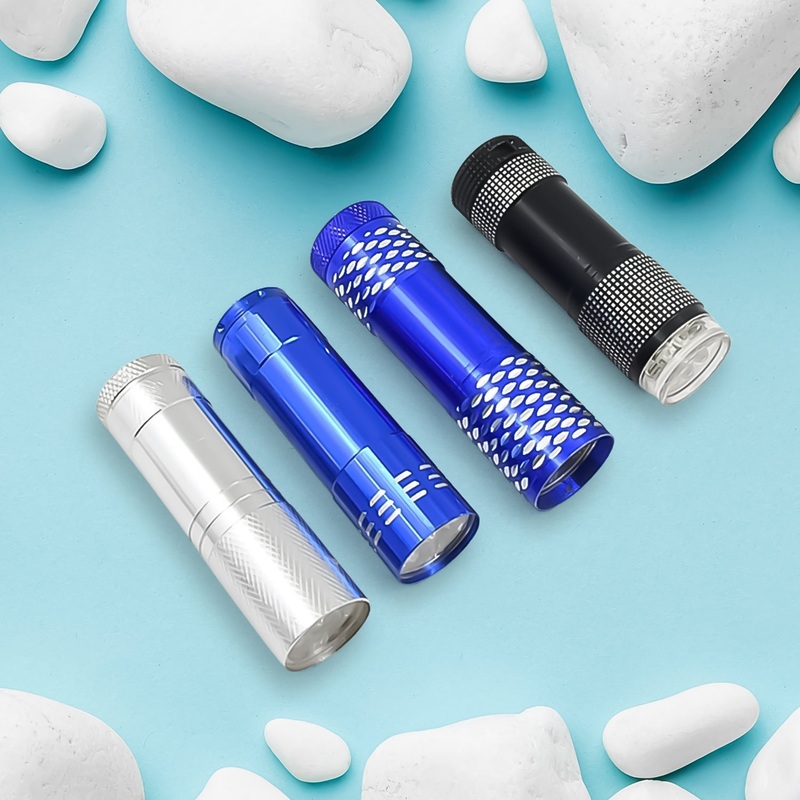 Portable Mini Torch  9 LED Pocket Flashlight, 3 Battery Operated (Battery Not Included, Mix Color)
