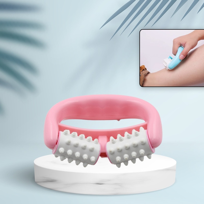 Plastic Massage Roller – 2-Roller Manual Design for Cellulite & Muscle Pain Relief
