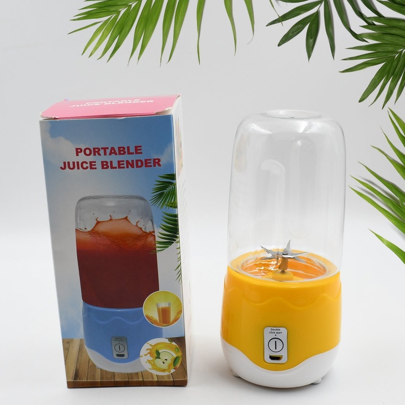 Portable Electric USB Juice Maker 6 blade Blender Grinder Mixer Personal Size, USB Rechargeable Mini Juicer for Smoothies and Shakes with Juicer Cup – 400ml