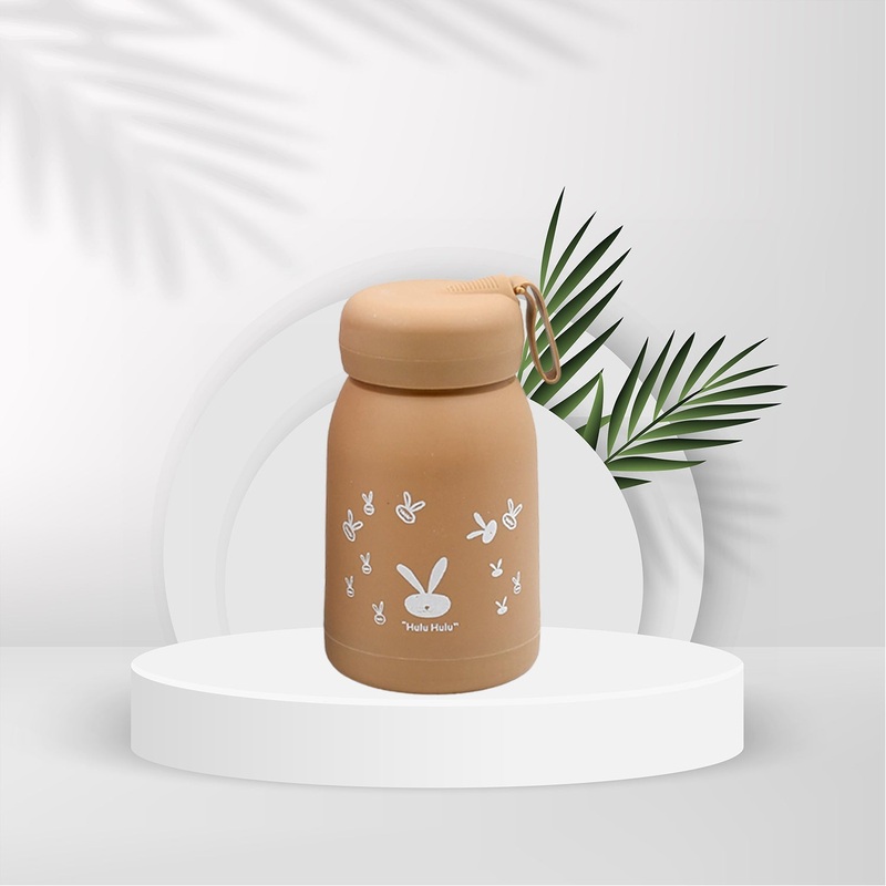 Cute water bottle for kids – 330 ml Cute Bunny Water Bottle | Cute Rabit Print Water Bottle for Boys and Girls | Kids Return Gift | Water Bottle Sipper | Insulated Water Bottle (MOQ :- 100 Pc)