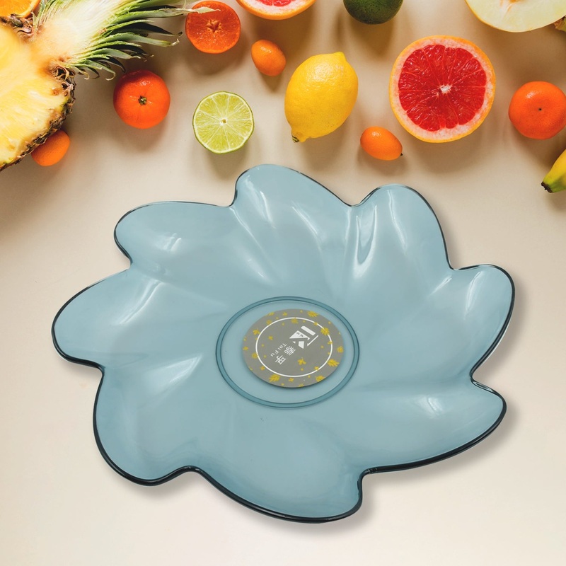 Flower Shape Kids Plastic Plate – Multipurpose for Dinner, Snacks & Party Supplies (1pc)