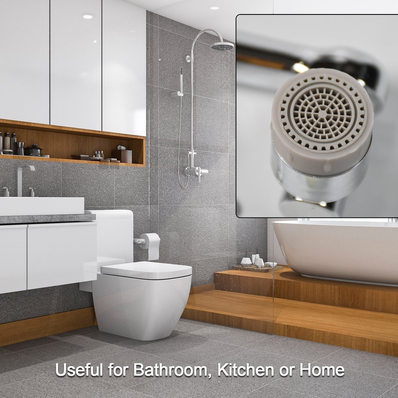 Splash Faucet Filter  180 Rotating Sprayer, Double O-Ring, Movable Water-Saving Sink Aerator Extender (Loose)
