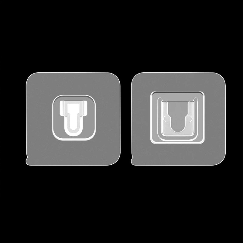 Adhesive Plastic Wall Hooks – Heavy Duty (1 Pair)