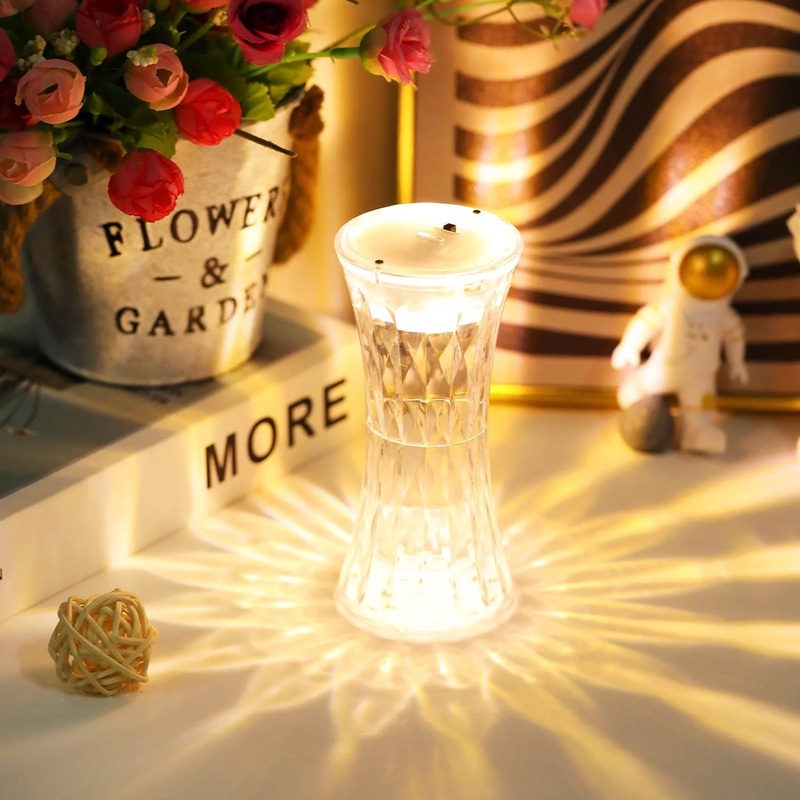 Crystal Table Lamp  Universal Soft Night Light & Study, Bedroom, Office & Children’s Room (12Pc MOQ)