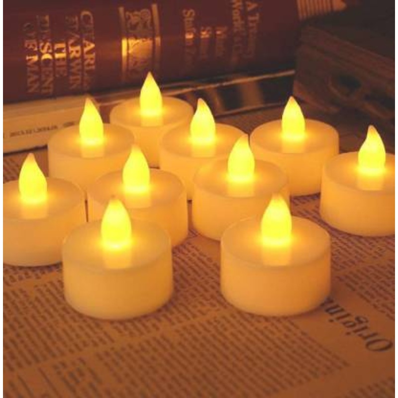 Festival Decorative – LED Tealight Candles | Battery Operated Candle Ideal for Party, Wedding, Birthday, Gifts (12pc) (White)