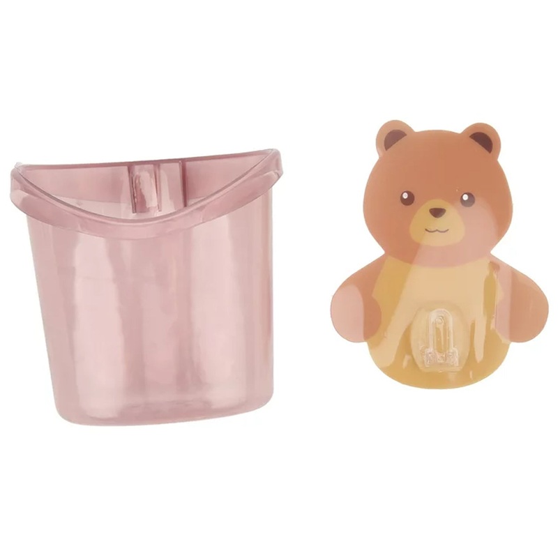 Multipurpose Teddy Bear Wall Toothbrush Holder  Waterproof & Self-Adhesive