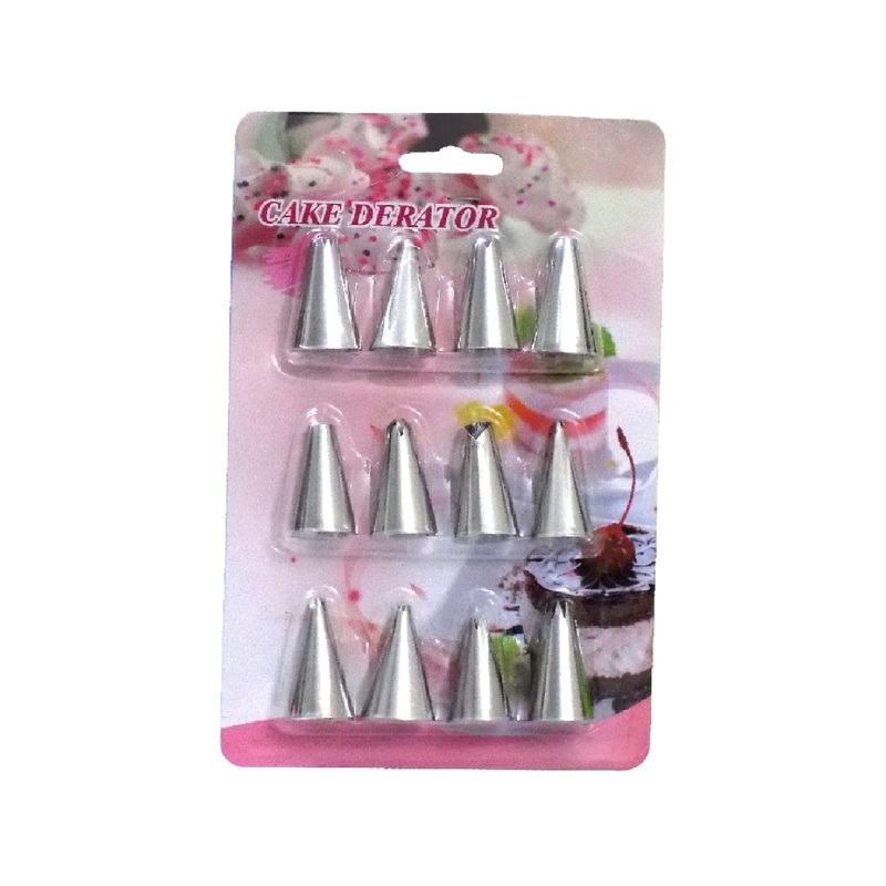 Cake Decorating Stainless Steel Nozzle (12pcs)