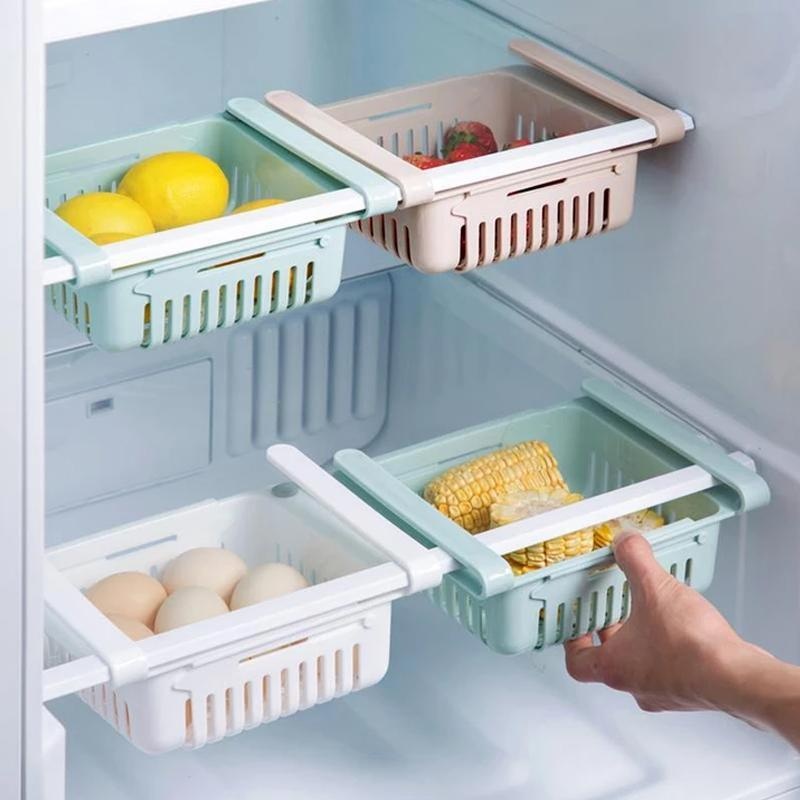 Fridge Organizer Drawer – Adjustable Fridge Storage Basket ( 4pc Set )