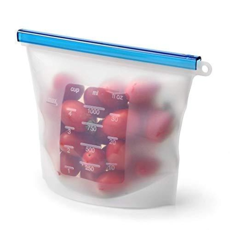 Reusable Silicone Airtight Leakproof Food Storage Bag – 1 ltr