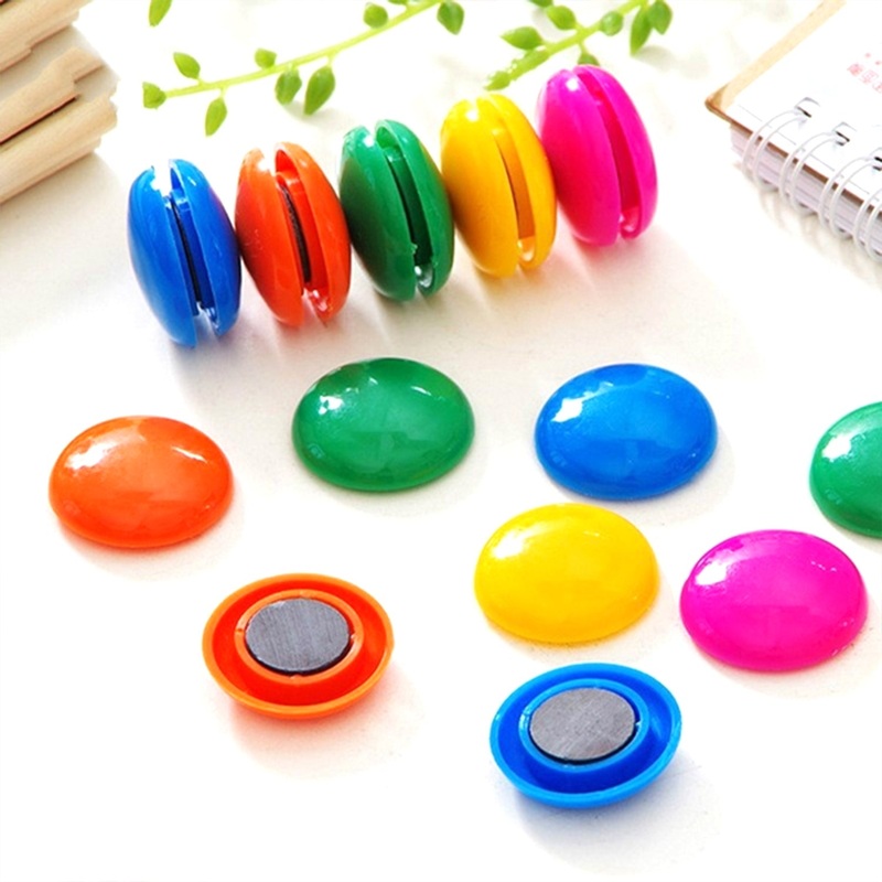 Durable Magnetic Button Set for Kids Experiments (10 Pc, Round Shape)