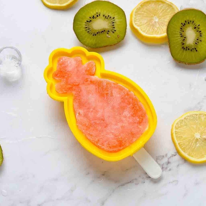 Pineapple Shape sicle Molds – Durable Silicone Ice Candy Cream Mould, DIY Ice  Kitchen Tool