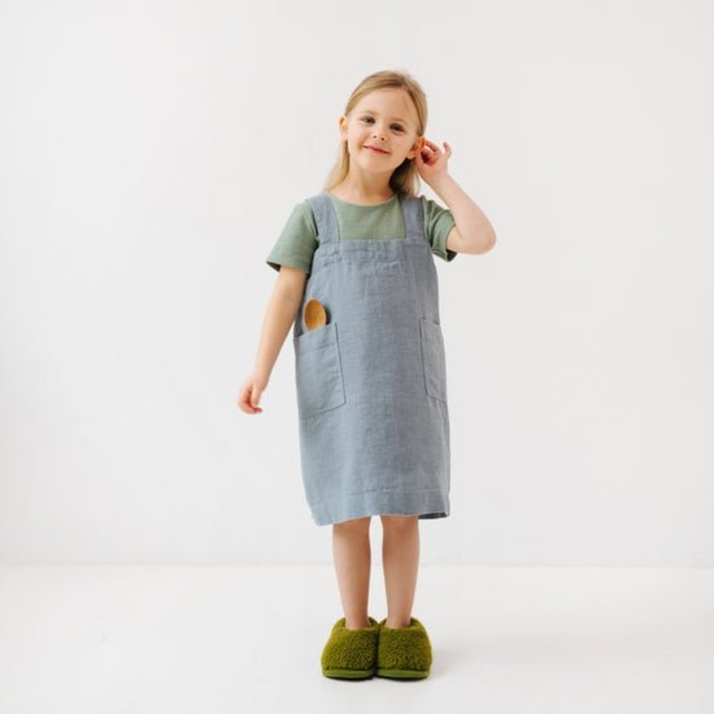 Kids’ Linen Pinafore Apron