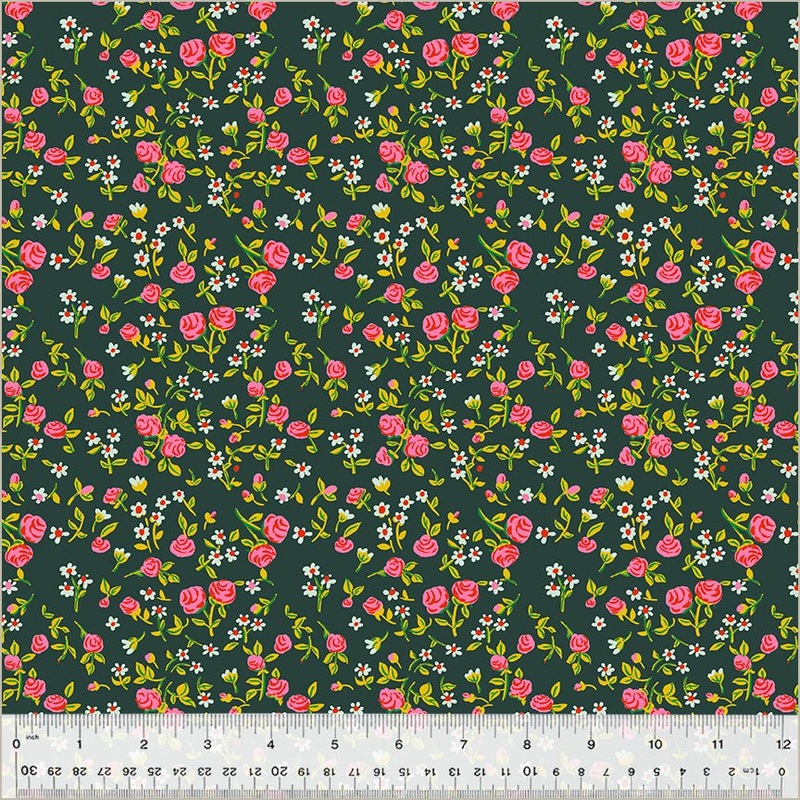 Heather Ross By Hand / Mousy Floral / Pasture