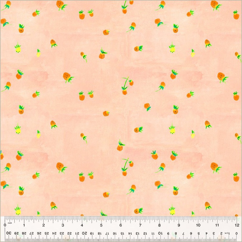 Heather Ross By Hand / Wild Strawberries / Blush