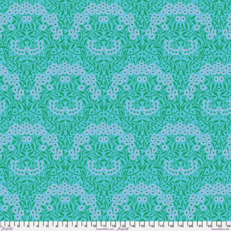 Kaffe x Morris & Co. / Michaelmas Daisy / Aqua