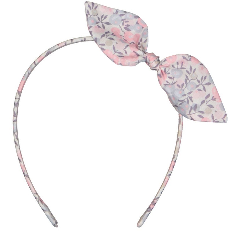 Rabbit bow headband – Liberty pink hyacinth