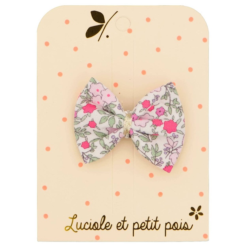 Ribbon Bow Hair Clip – Neon Pink