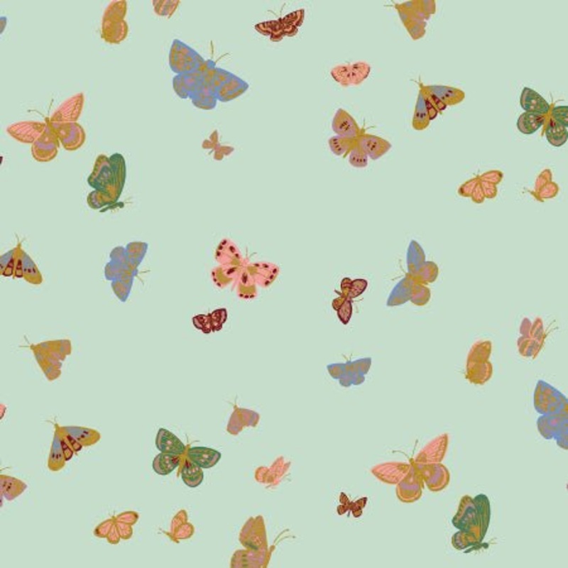 English Rose / Butterfly House / Mint Metallic