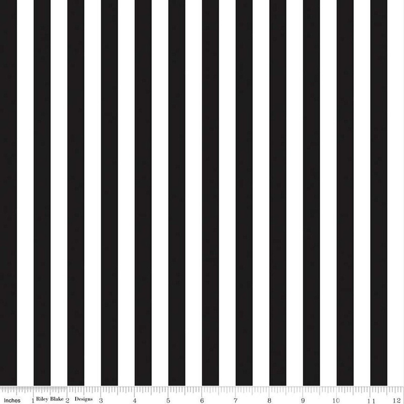 Half Inch Stripes / Black